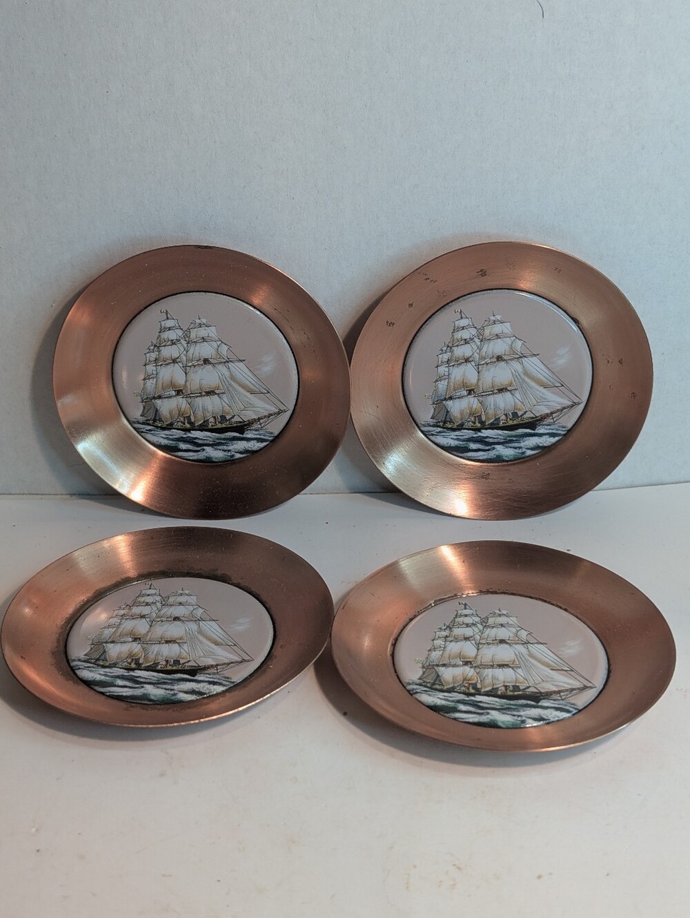 4 Marine Coaster Deco Copper